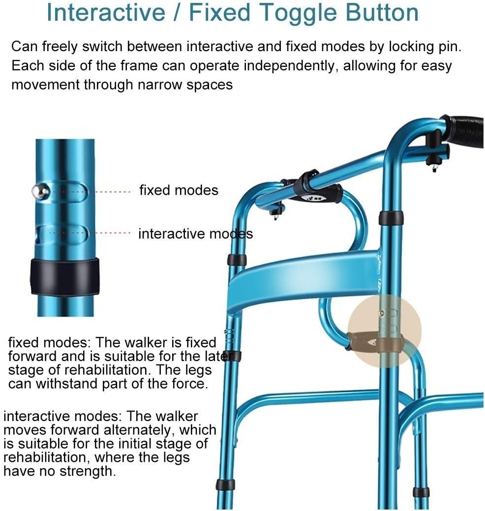 青い折りたたみ式歩行器 折りたたみ式歩行器 歩行器 高齢者用歩行器